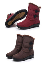 Non-Slip Snow Boots New Womens Warm Winter Boots Waterproof Shoes Winter Women Shoes Plus Velvet Cotton Boots Warm Lining Comfortable Non Slip Ankle Booties Outdoor Hiking Walking Platform Shoes Stevvex