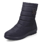 Non-Slip Snow Boots New Womens Warm Winter Boots Waterproof Shoes Winter Women Shoes Plus Velvet Cotton Boots Warm Lining Comfortable Non Slip Ankle Booties Outdoor Hiking Walking Platform Shoes Stevvex