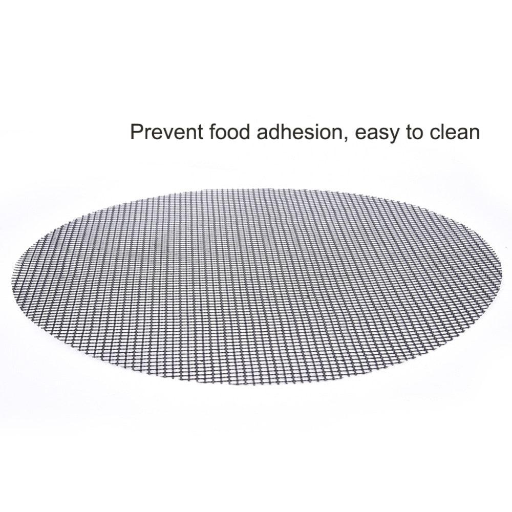Non-Stick Frying Pan Pad Round Liner Sheet Barbecue Grill Mat Tools For Microwave Oven Outdoor BBQ Accessories  Multifunctional Food Grade Non-Stick Reusable Grill Mat for Gas Grill for Charcoal Grill BBQ Things Stevvex