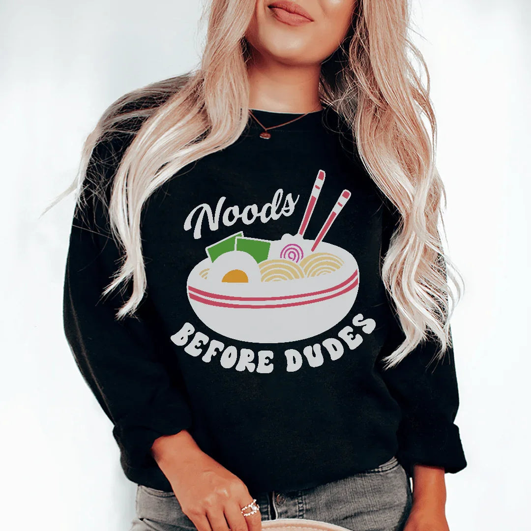 Noods Before Dudes Sweatshirt Peachy Sunday