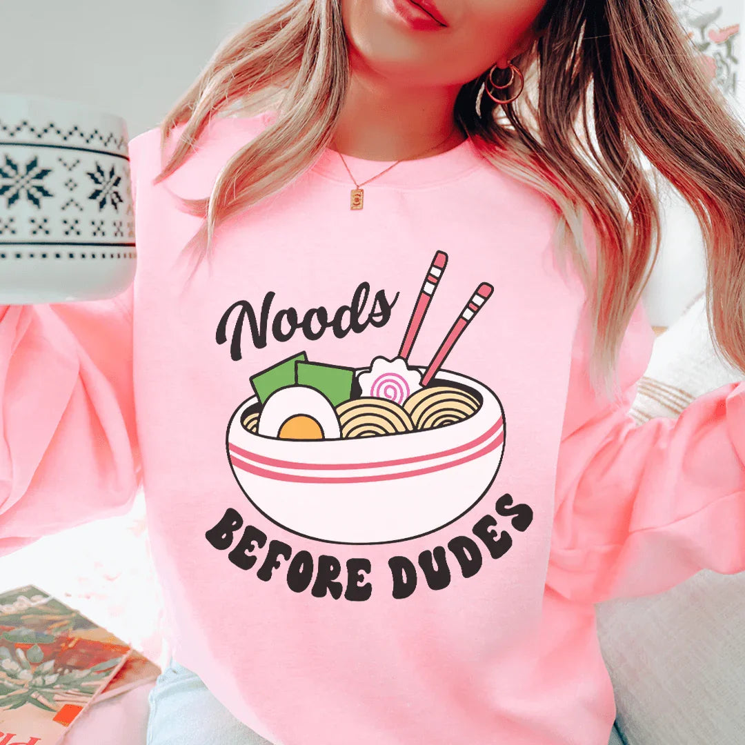 Noods Before Dudes Sweatshirt Peachy Sunday