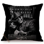 Nordic Art Posters Style Pillow Covers Decorative Cushion Cover Zebra Giraffe Elephant Horse Fashion Animal Wearing Hat Sofa Throw Pillow Case