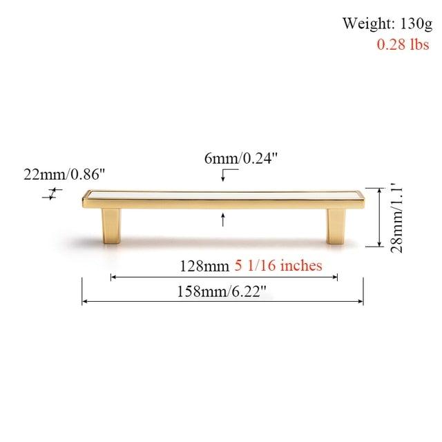 Nordic Luxury Drawer Knob Gold Wardrobe Cupboard Cabinet Handle Kitchen Door Pulls White Genuine Leather Furniture Knob Hardware Hole Center Modern Luxury Tree Bark Speckle Texture Cabinet Pull Hardware for Bedroom Kitchen Stevvex