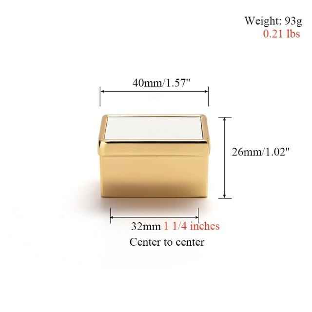 Nordic Luxury Drawer Knob Gold Wardrobe Cupboard Cabinet Handle Kitchen Door Pulls White Genuine Leather Furniture Knob Hardware Hole Center Modern Luxury Tree Bark Speckle Texture Cabinet Pull Hardware for Bedroom Kitchen Stevvex