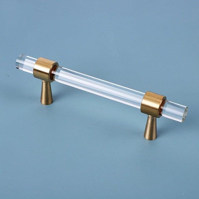 Nordic Modern Wardrobe Dresser Drawer Pull Cabinet Door Handle Knobs Cabinet Handle Pure Copper Double Hole Crystal Handle Brass Walnut Kitchen Wardrobe Cabinet Hardware Pull Handle Adjustable Hole Stevvex