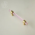 Nordic Modern Wardrobe Dresser Drawer Pull Cabinet Door Handle Knobs Cabinet Handle Pure Copper Double Hole Crystal Handle Brass Walnut Kitchen Wardrobe Cabinet Hardware Pull Handle Adjustable Hole Stevvex