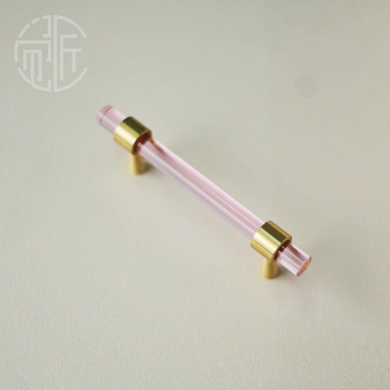 Nordic Modern Wardrobe Dresser Drawer Pull Cabinet Door Handle Knobs Cabinet Handle Pure Copper Double Hole Crystal Handle Brass Walnut Kitchen Wardrobe Cabinet Hardware Pull Handle Adjustable Hole Stevvex