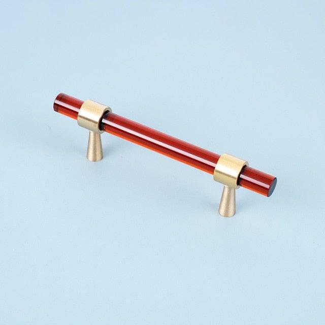 Nordic Modern Wardrobe Dresser Drawer Pull Cabinet Door Handle Knobs Cabinet Handle Pure Copper Double Hole Crystal Handle Brass Walnut Kitchen Wardrobe Cabinet Hardware Pull Handle Adjustable Hole Stevvex