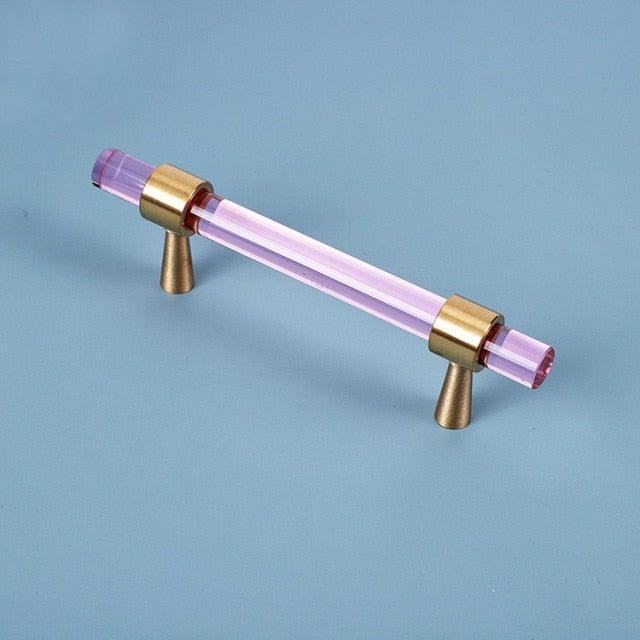 Nordic Modern Wardrobe Dresser Drawer Pull Cabinet Door Handle Knobs Cabinet Handle Pure Copper Double Hole Crystal Handle Brass Walnut Kitchen Wardrobe Cabinet Hardware Pull Handle Adjustable Hole Stevvex
