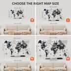 3D LUMINOUS LED Wooden World Map 2.0 Nordik - SJB-DIAMOND ELITES