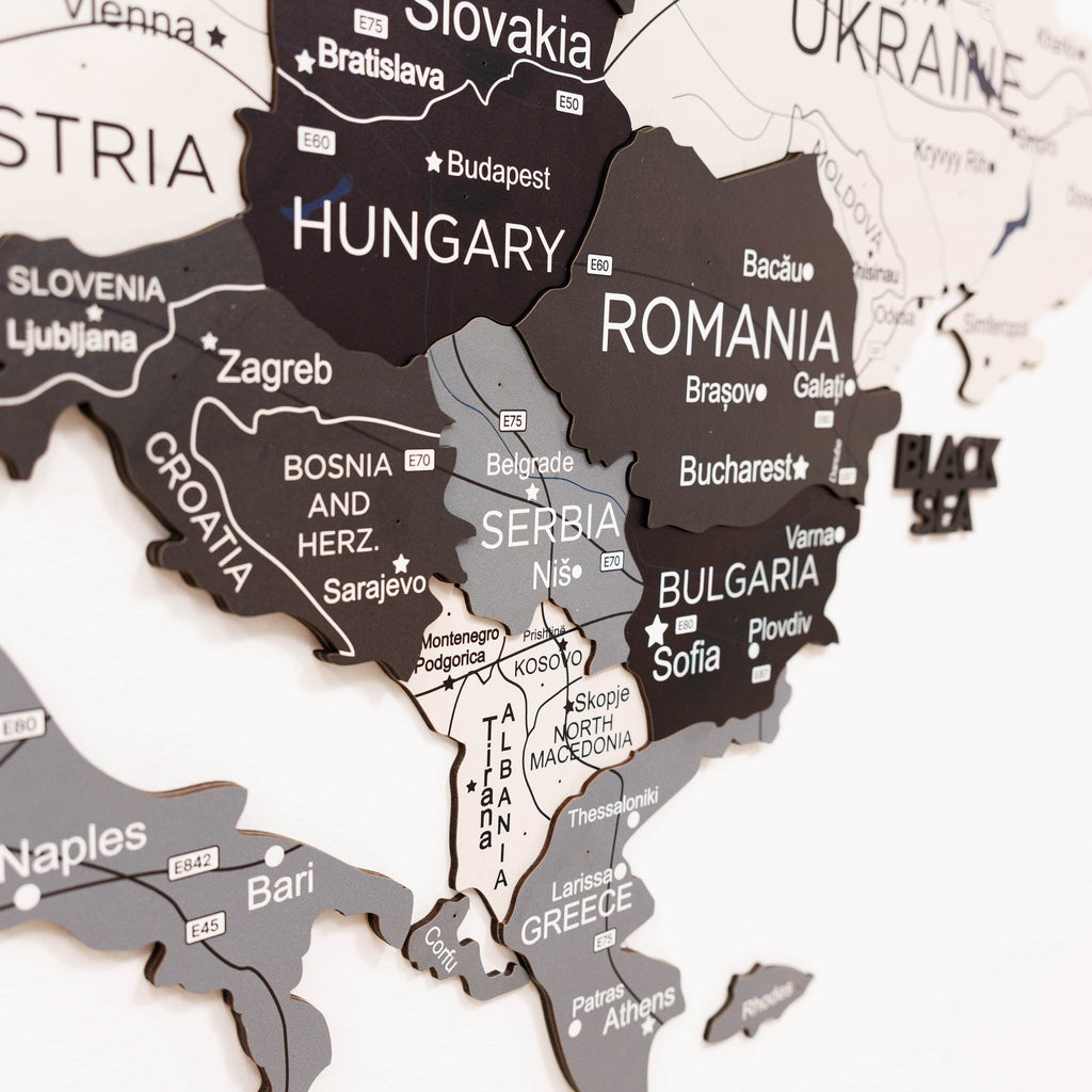 3D Europe Wooden Map Nordik Enjoy The Wood