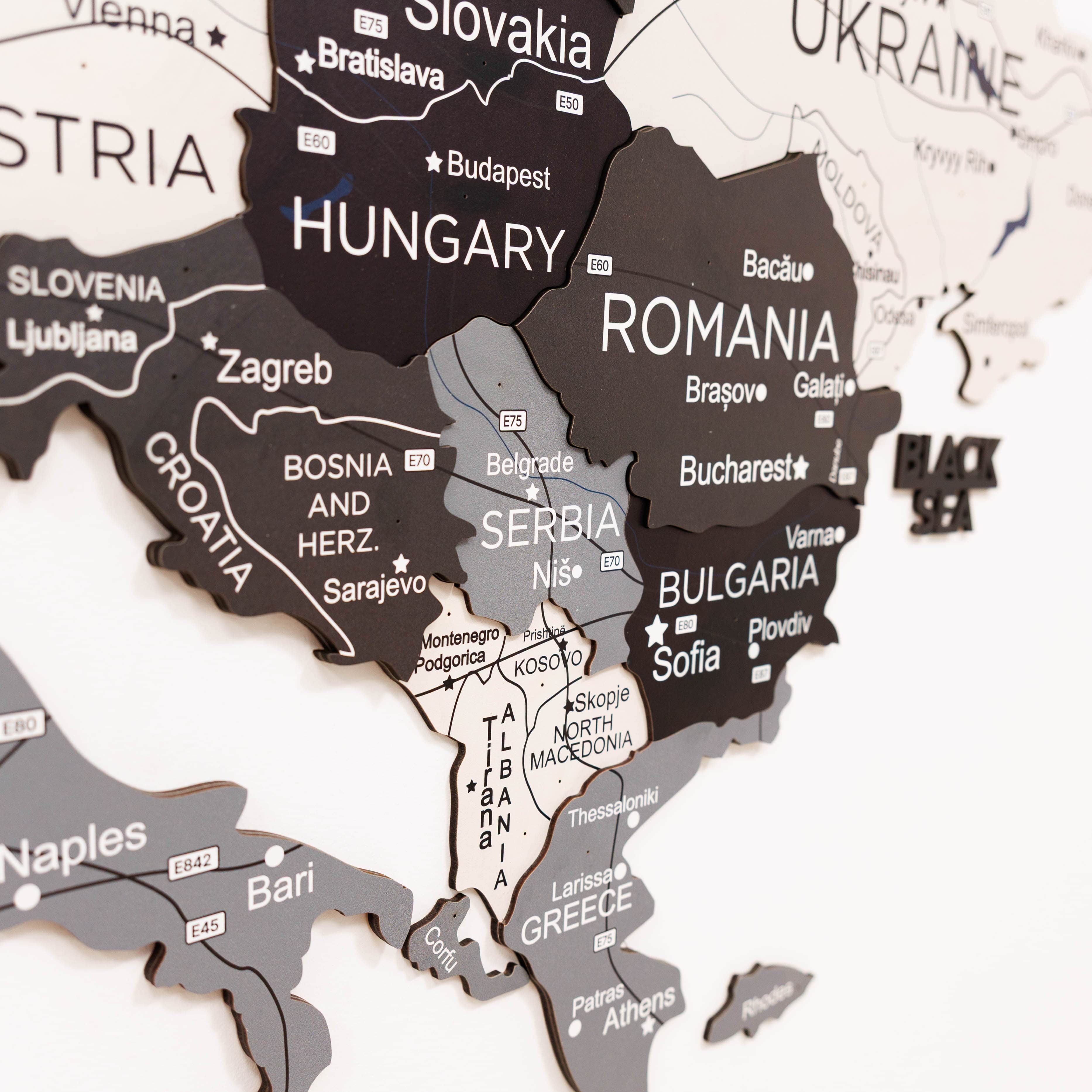 3D Europe Wooden Map Nordik Enjoy The Wood