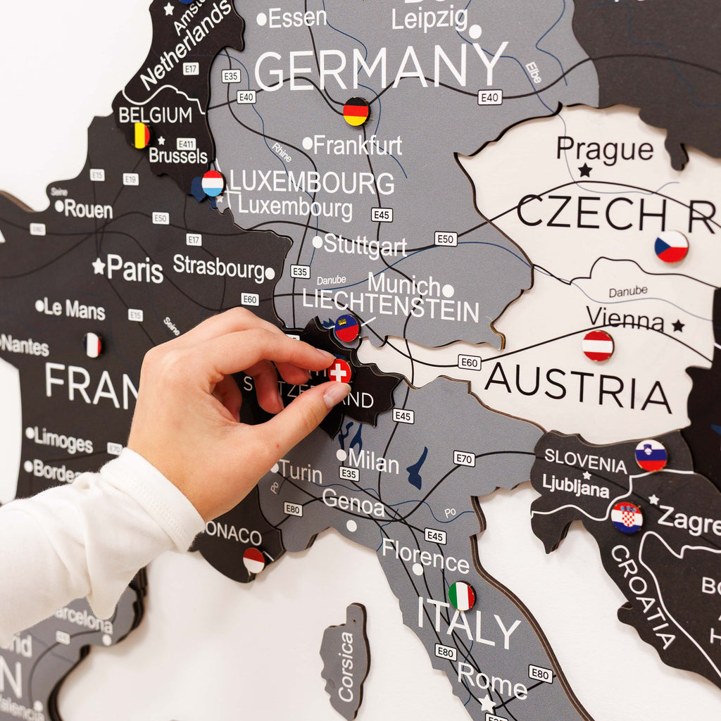 3D Europe Wooden Map Nordik Enjoy The Wood