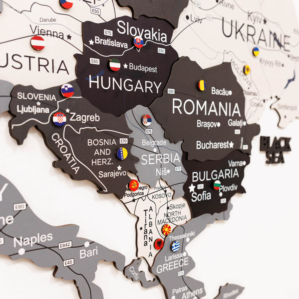 3D Europe Wooden Map Nordik Enjoy The Wood