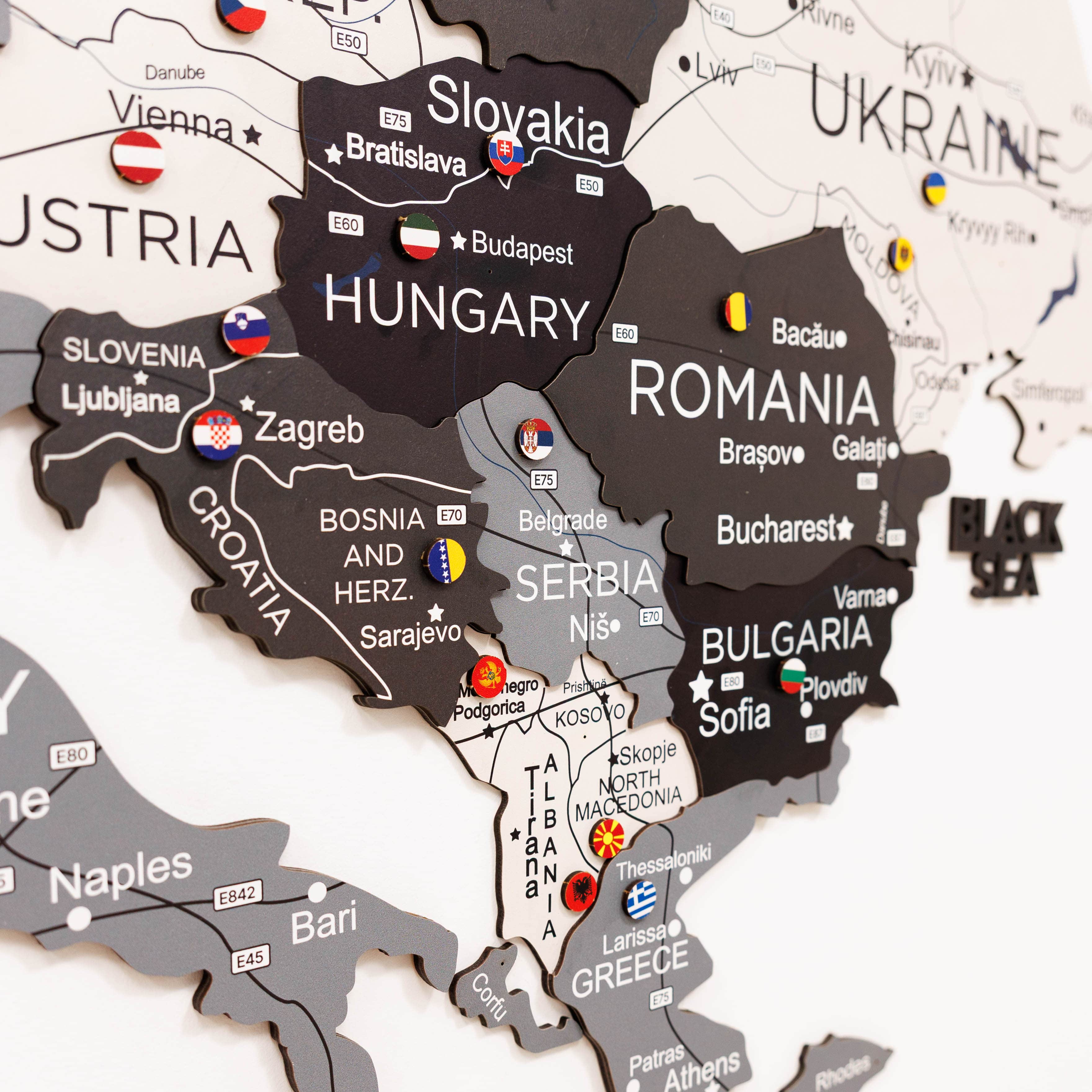 3D Europe Wooden Map Nordik Enjoy The Wood