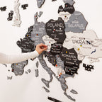 3D Europe Wooden Map Nordik Enjoy The Wood