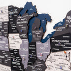 Wooden 3d Map of USA - Nordik - SJB-DIAMOND ELITES