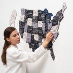 Wooden 3d Map of USA - Nordik - SJB-DIAMOND ELITES