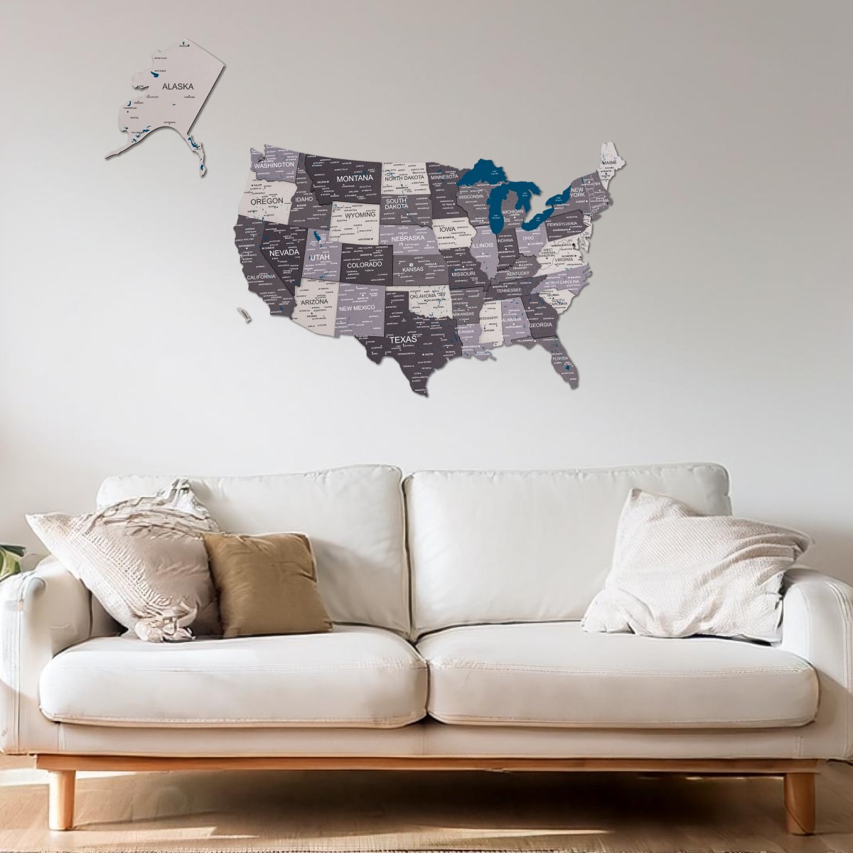 Wooden 3d Map of USA - Nordik - SJB-DIAMOND ELITES
