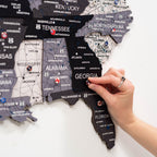 Wooden 3d Map of USA - Nordik - SJB-DIAMOND ELITES