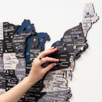 Wooden 3d Map of USA - Nordik - SJB-DIAMOND ELITES