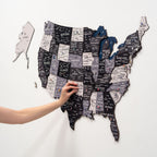 Wooden 3d Map of USA - Nordik - SJB-DIAMOND ELITES
