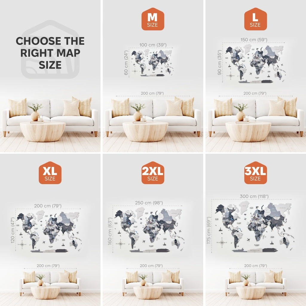 3D Wooden World Map Nordik Enjoy The Wood