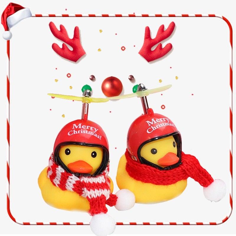 Normal Airscrew Helmet Standing Duck Broken Wind Small Yellow Duck Bike Motor Riding Cycling Lights Bicycle Accessories Rubber Yellow Duck Toy Bike Ornaments Yellow Duck With Proper Helmet Cool Decorations Stevvex
