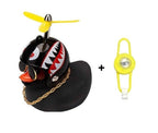 Normal Airscrew Helmet Standing Duck Broken Wind Small Yellow Duck Bike Motor Riding Cycling Lights Bicycle Accessories Rubber Yellow Duck Toy Bike Ornaments Yellow Duck With Proper Helmet Cool Decorations Stevvex