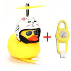 Normal Airscrew Helmet Standing Duck Broken Wind Small Yellow Duck Bike Motor Riding Cycling Lights Bicycle Accessories Rubber Yellow Duck Toy Bike Ornaments Yellow Duck With Proper Helmet Cool Decorations Stevvex