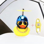 Normal Airscrew Helmet Standing Duck Broken Wind Small Yellow Duck Bike Motor Riding Cycling Lights Bicycle Accessories Rubber Yellow Duck Toy Bike Ornaments Yellow Duck With Proper Helmet Cool Decorations Stevvex