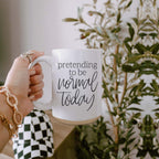 Funny Pretending To Be Normal Today 16oz Ceramic Coffee Mug Office Gift BandsCo Straps