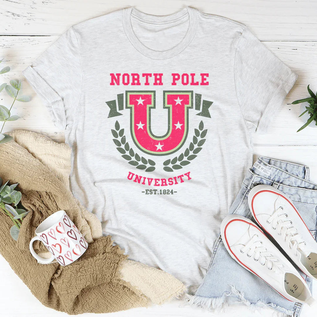 North Pole University Tee Peachy Sunday