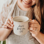 Don't Bug Me Yet 14.5oz Ceramic Coffee Mug Double Sided Morning Warning BandsCo Straps