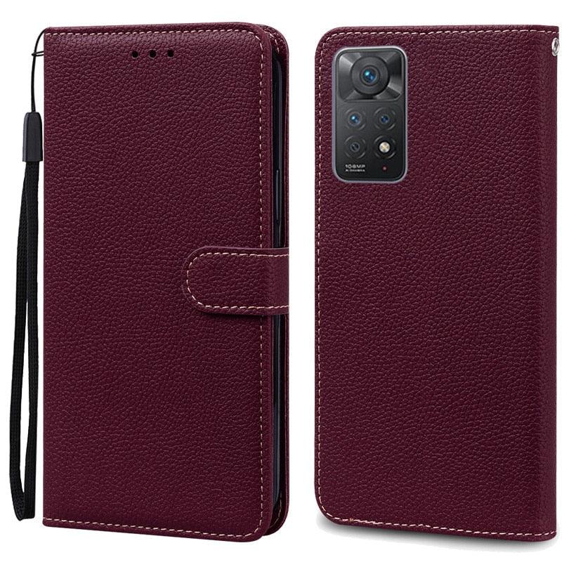 Note 11 Case For Xiaomi Redmi Note 11 11S Case Leather Wallet Flip Case For Redmi Note 11 Pro Phone Cases Note 11S Cover High Quality Flip Leather Wallet Case Stevvex