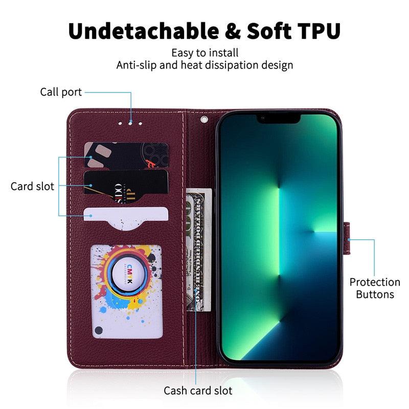 Note 11 Case For Xiaomi Redmi Note 11 11S Case Leather Wallet Flip Case For Redmi Note 11 Pro Phone Cases Note 11S Cover High Quality Flip Leather Wallet Case Stevvex