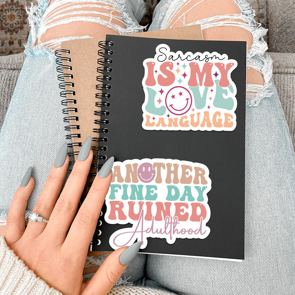 Adulthood Vinyl Sticker Pack Durable Waterproof Decal For Water Bottles Mugs Luggage Journals BandsCo Straps
