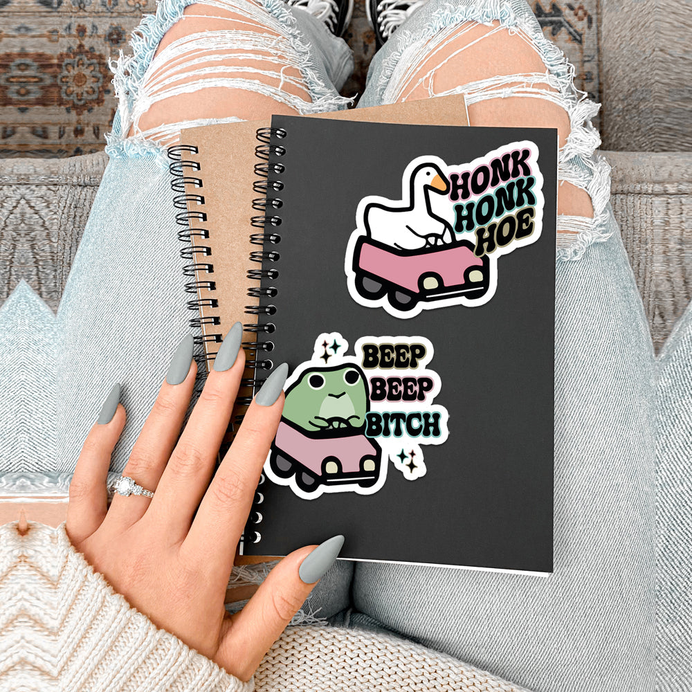 Funny Vinyl Sticker Pack Waterproof Decals For Water Bottle Laptop Journal Luggage Pack BandsCo Straps