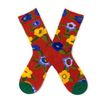 Novelty Happy Funny Women Graphic Short Socks Socks Combed Out Of Pure Cotton Art Abstract Oil Painting Socks French Style Crew Socks For Men And Women Stevvex