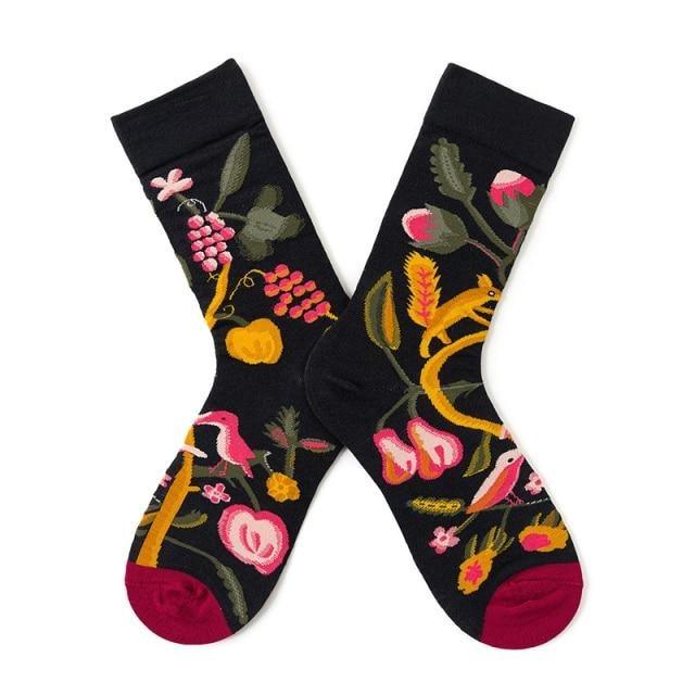 Novelty Happy Funny Women Graphic Short Socks Socks Combed Out Of Pure Cotton Art Abstract Oil Painting Socks French Style Crew Socks For Men And Women Stevvex