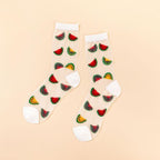 Novelty Harajuku Crystal Silk Tide Socks Funny Sunflowers Vines Flowers Happy Socks Casual High Quality Socks for Women
