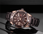 Men's  Luxury Stainless steal Waterproof Watch With Day And Date Display Unique Design Perfect Gift In Modern Metal Men  Wrist Watch Design - SJB-DIAMOND ELITES