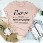 Nurse Healer Emotional Support Provider Coffee Enthusiast Tee Peachy Sunday