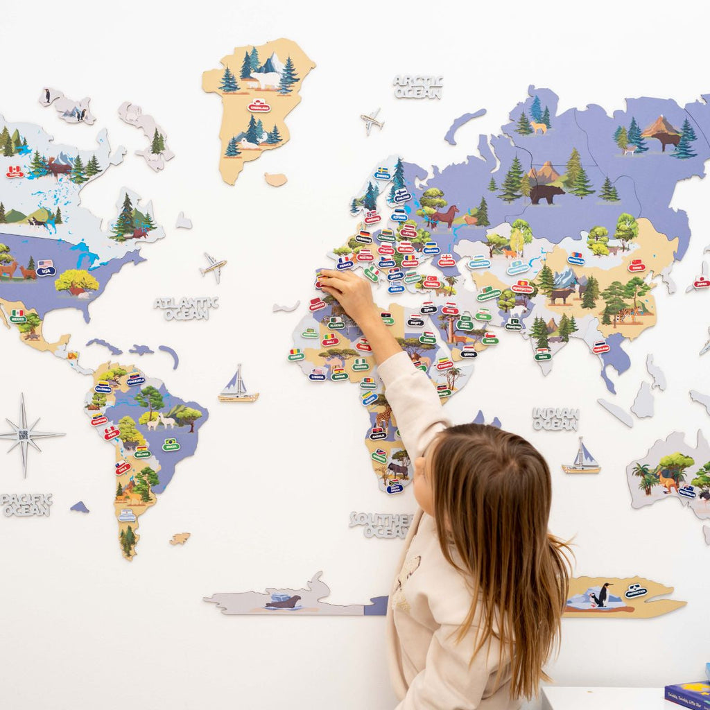 Nursery World Map Indigo - SJB-DIAMOND ELITES