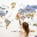 Nursery World Map Indigo - SJB-DIAMOND ELITES