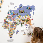 Nursery World Map Indigo - SJB-DIAMOND ELITES