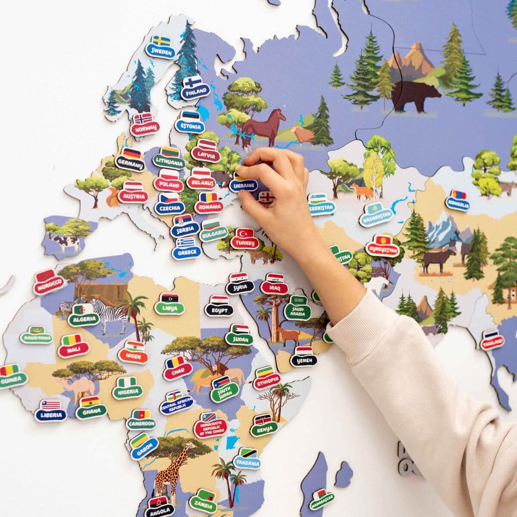Nursery World Map Indigo - SJB-DIAMOND ELITES