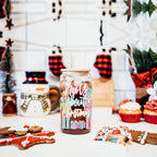 Nutcracker Pastel Holiday Nuts 17oz Tin Festive Christmas Gift Jar For Parties BandsCo Straps