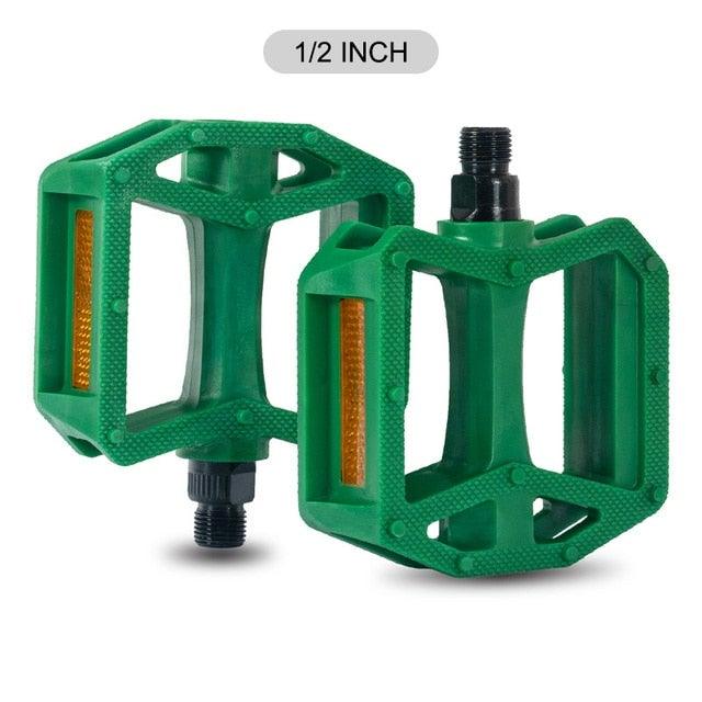 Nylon Bicycle Pedals Ultralight Flat Platform Bike Pedals For Mountain Bike 9/16'' 1/2" Cycling Sealed DU Bearing Pedals Mountain Bike Pedals Pedals Lightweight Nylon Composite Bicycle Flat Pedals Bearing Bike Platform Pedals For Mountain Bikes Stevvex
