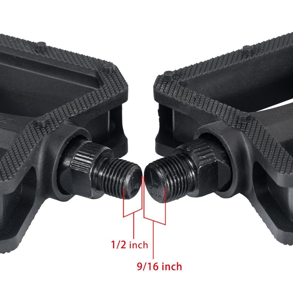 Nylon Bicycle Pedals Ultralight Flat Platform Bike Pedals For Mountain Bike 9/16'' 1/2" Cycling Sealed DU Bearing Pedals Mountain Bike Pedals Pedals Lightweight Nylon Composite Bicycle Flat Pedals Bearing Bike Platform Pedals For Mountain Bikes Stevvex